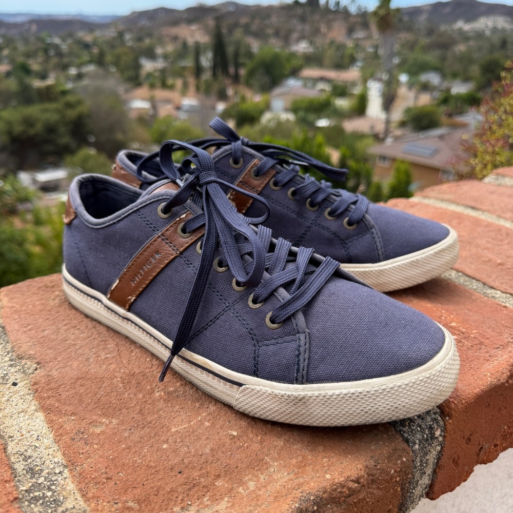 Tommy Hilfiger TMROAMER M Navy Blue Canvas Sneakers Mens Size 9.5